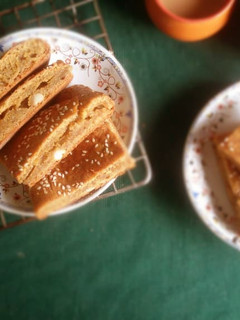 A picture of Eggless banana sesame bread.