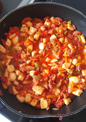 Une photo de Encornets aux chorizo