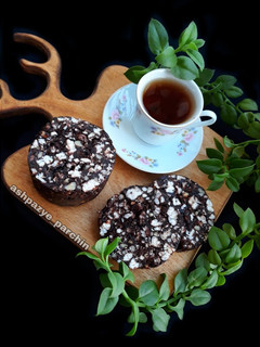 عکسی از دستور رایس کیک شکلاتی 🌸