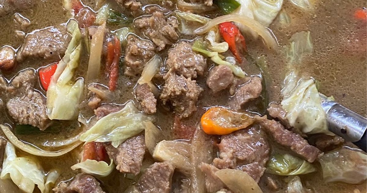 6. Tongseng daging sapi gurih berkuah ✨