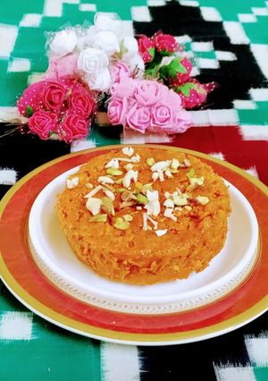 A picture of Creamy Gajar Halwa.