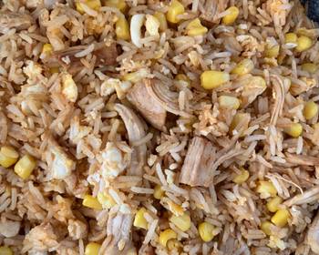 Easy Prepare Recipe Fried Rice with Chicken and Eggs Delicious Nutritious