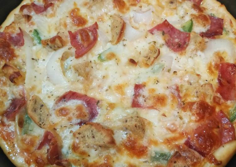 Resep Pizza empuk crust garing tidak perlu ulen lama yang Sempurna