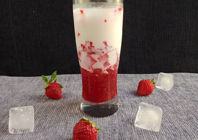 Cara bikin Korean Milk Strawberry Cara bikin Korean Milk Strawberry