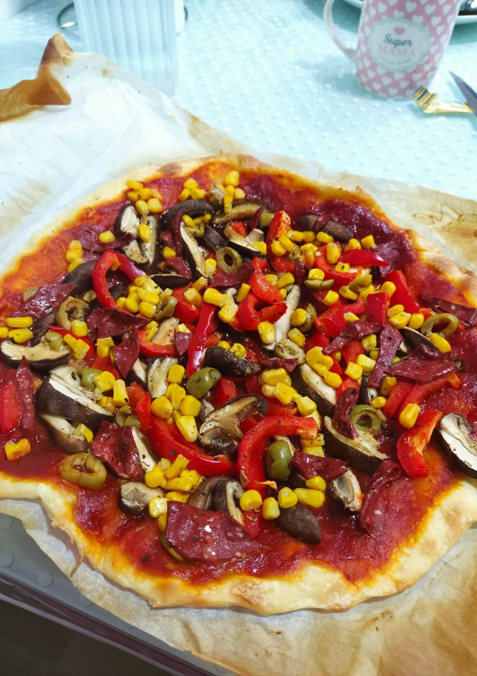 Una foto de Pizza vegetal