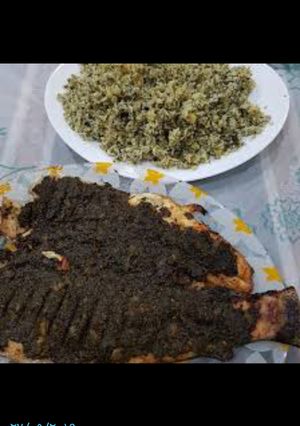 عکسی از دستور ماهی کبابی با حشو یا مواد روش