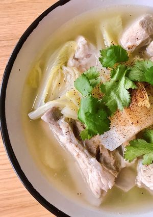 Hình của món Canh Sườn Heo Cải Thảo.