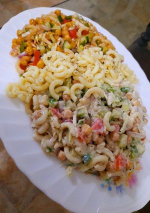 A picture of Vegetarian Pasta Chaat/Salad.