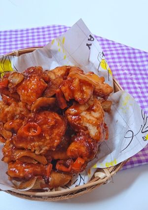 Foto resep Kulit Ayam Crispy Pedas Manis
