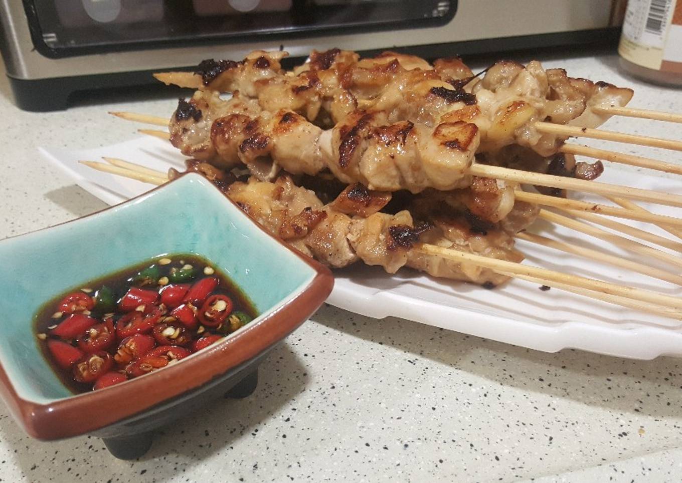 Sate ayam panggang teflon