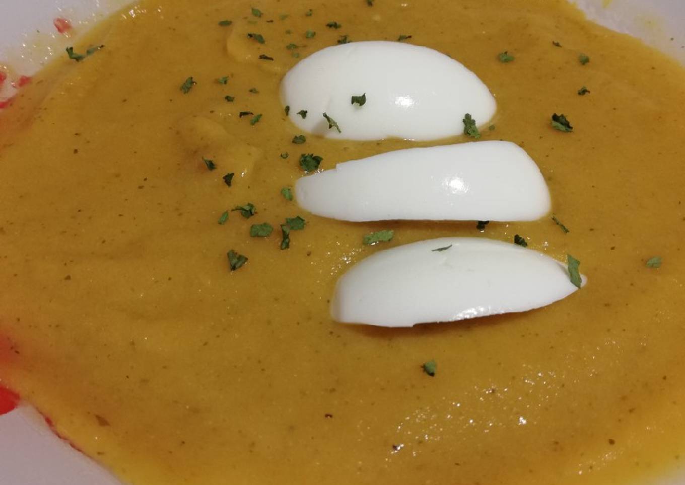 Crema de lentejas con verduras