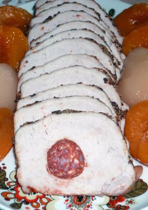 Tóalmási töltött karaj recept fotója