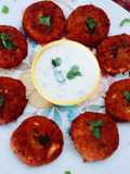 High protein crispy tasty paneer sprouts tikki