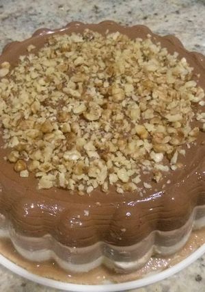Una foto de Tarta tres chocolates