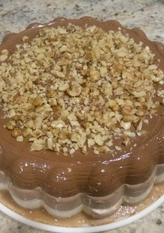 Una foto de Tarta tres chocolates