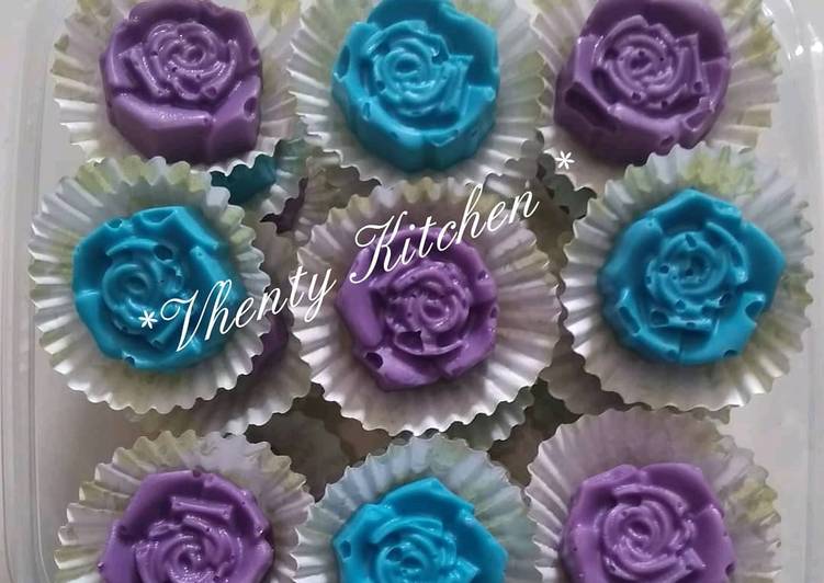 Cara Gampang Membuat Coklat mawar biru dan ungu,, Sempurna