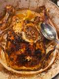 Oven roasted whole chicken
