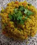 Jau Dalia veggies khichadi (barley veg pulav)