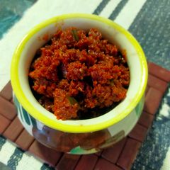 A picture of Methi Aam Aachar (mango pickle).