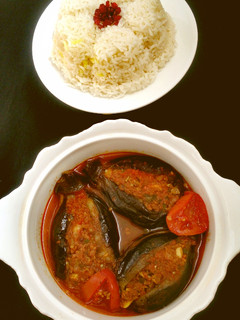 عکسی از دستور بادمجان شکم پر