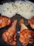 Alitas y patitas de pollo a la sidra
