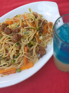 Minced meat spaghetti ainihin hoton girkin