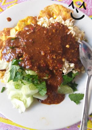Foto resep Tahu telor bumbu kacang