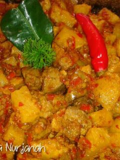 Foto resep Sambal goreng kentang hati ayam (pedas)