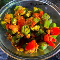 Sambhar Masala Bhindi Fry A picture of Sambhar Masala Bhindi Fry.