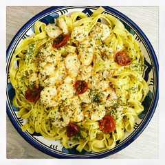 Une photo de Tagliatelles aux crevettes 🍤