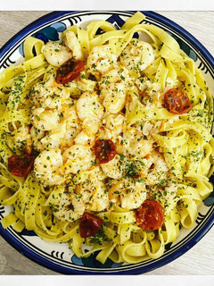 Une photo de Tagliatelles aux crevettes 🍤