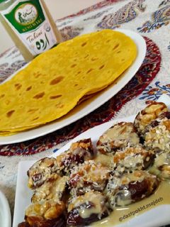 عکسی از دستور میان وعده خرما و گردوی💪🏻