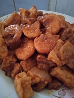Foto resep Oseng Udang Tahu Tempe Saos Padang