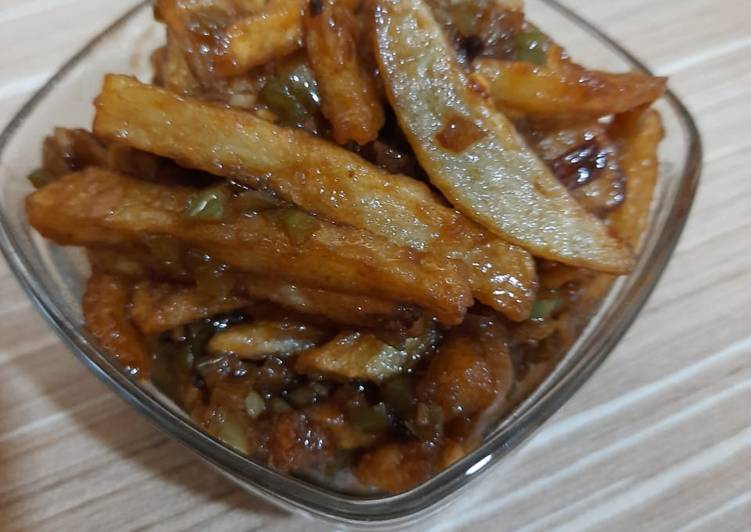 Recipe of Any-night-of-the-week Honey chilli potato