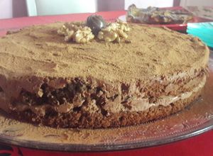 صورة لوصفة قاطو الشوكولا والجوز Gâteau au chocolat et noix