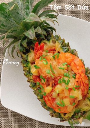 Hình của món Tôm Sốt Dứa (Thơm) - vị độc đáo siêu ngon 🍍.