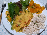 Tortilla de tomatitos con chips de lotus