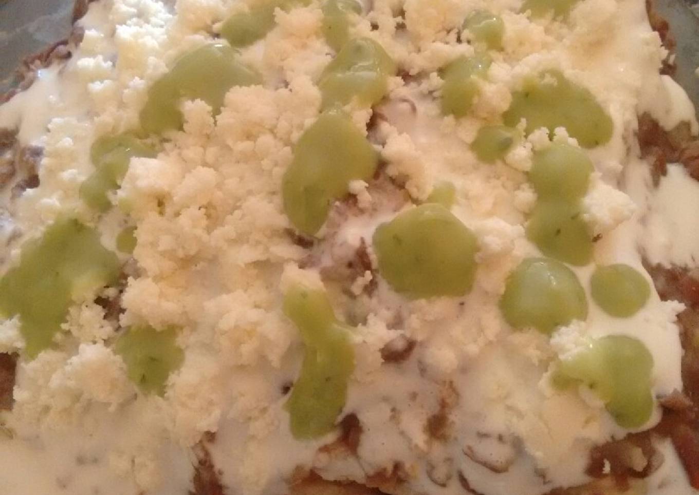 Enfrijoladas con queso