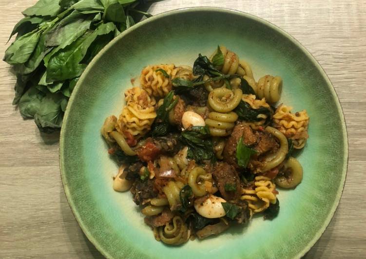 Pasta Puttanesca Panzanella Pasta Puttanesca Panzanella