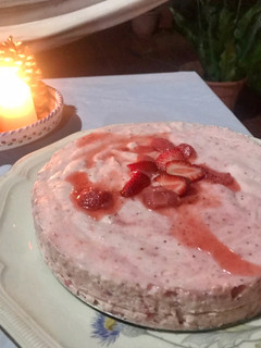 Una foto de Mousse de frutillas