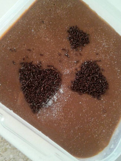 Una foto de Tarta de flan y chocolate
