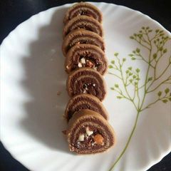 A picture of No bake cookies.