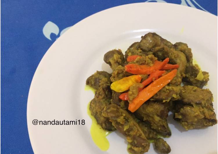 Resep Ati ampela bumbu kuning, Bisa Manjain Lidah