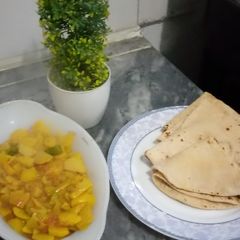 A picture of Aloo ki sabzi without onion.