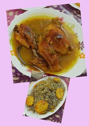 عکسی از دستور شویدپلو با مرغ
