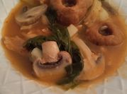 Una foto de sopa de harina de maíz