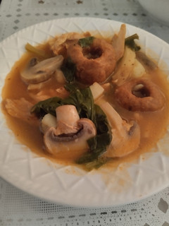 Una foto de Caldo de bolitas de masa picositas