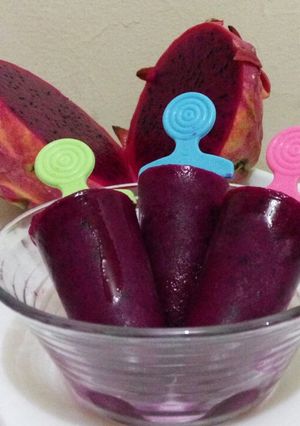 Foto resep Red Dragon Fruit Popsicle