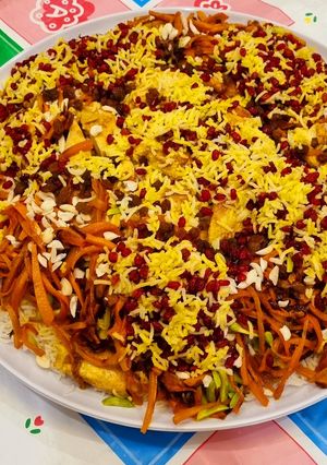 عکسی از دستور مرصع پلو