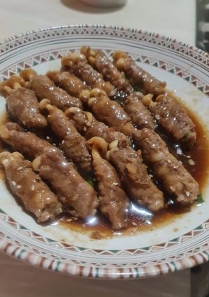 Foto resep Beef Enoki Roll With Yakiniku Sauce